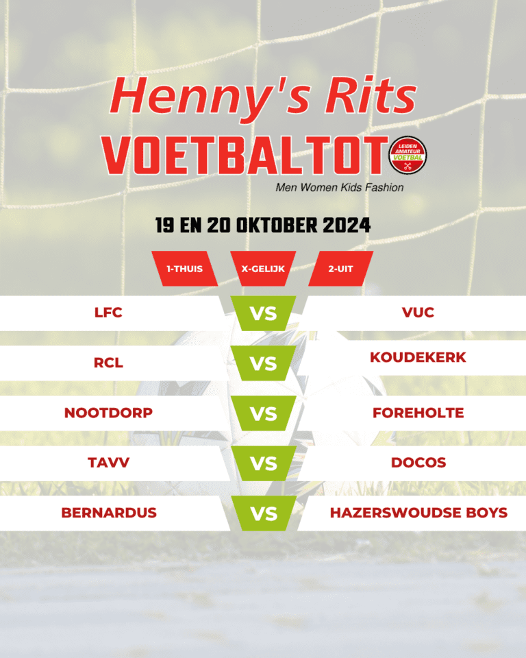 Henny’s Rits Toto nr. 5 (19 en 20 oktober)